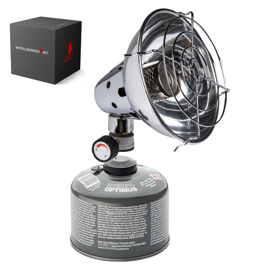 Hätälämmityssarja Perussäteilylämmitin sopivalla kaasupatruunalla