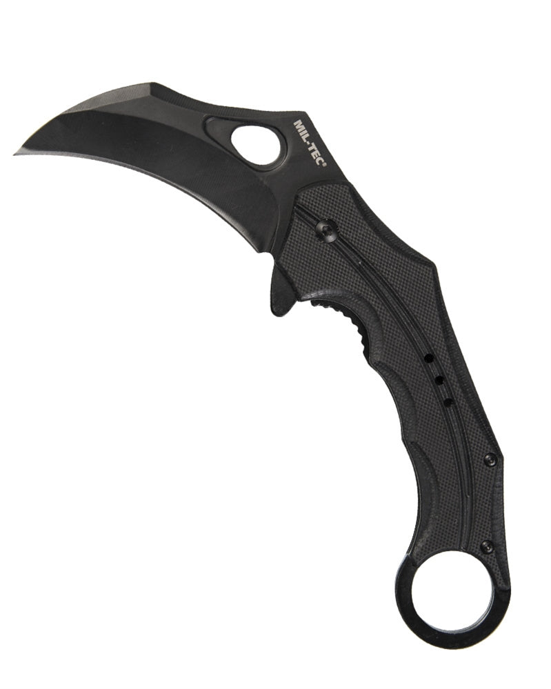 Karambit yhden käden veitsi G10 vyöpidikkeellä musta