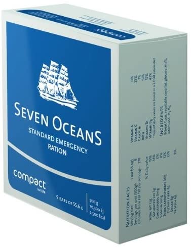 Hätäruoka Seven Oceans samanlainen kuin BP-ER BPER Survival Food Pack 24 x 500g