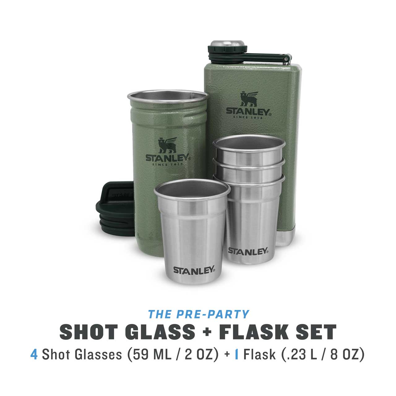 Stanley Adventure Shot Glass & Flask Set, 6 kpl.