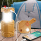 Solar Camping käsikampilyhty, kannettava ultrakirkas LED-taskulamppu ladattavalla akulla