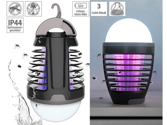 2 in 1: hyönteisten tappaja ja himmennettävä lyhty - hyönteissuoja - valo/lamppu/lyhty - akku/USB-liitäntä - hätävalo - hyönteislamppu - retkeilyvalo - sähkö - hätäsuoja