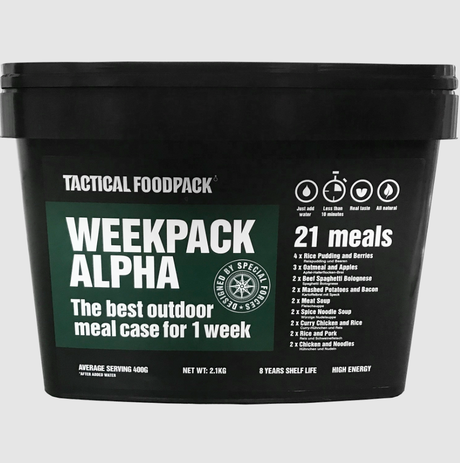 Tactical Foodpack Premium Week Pack - Alpha - 2080 grammaa - 21 ateriaa